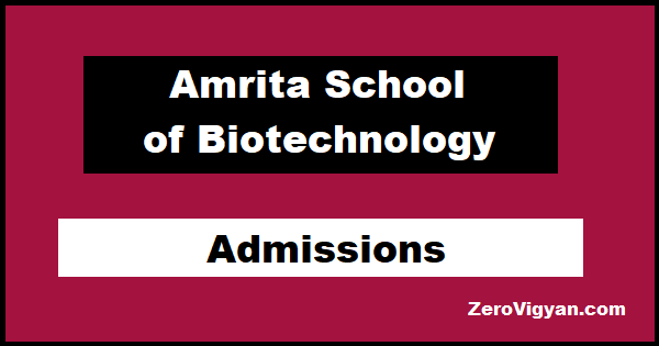 Amrita School of Biotechnology Admissions