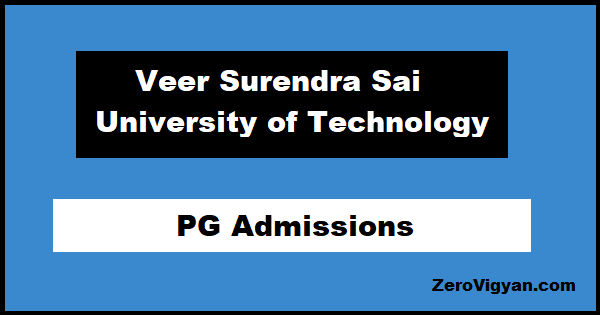 VSSUT PG Admissions