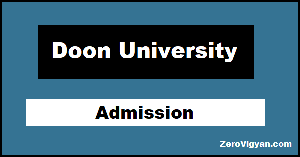 Doon University Admission