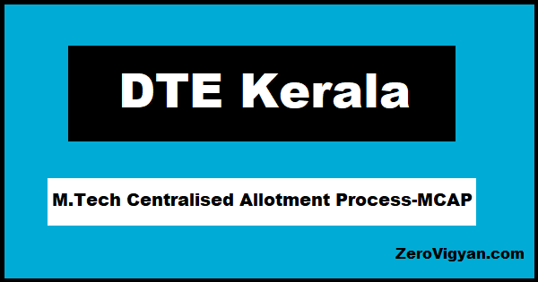 DTE Kerala M.Tech Admission