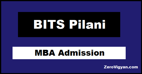 BITS Pilani MBA Admission