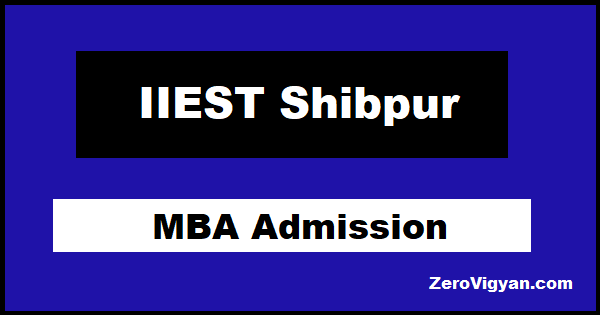 IIEST Shibpur MBA Admission