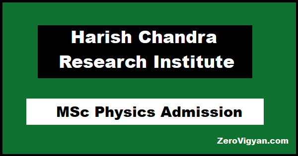 HRI MSc Physics Admission