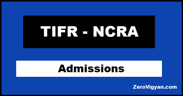TIFR NCRA Pune Admission