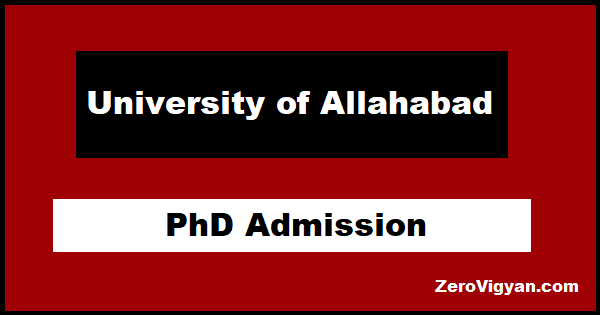 University of Allahabad PhD Admission