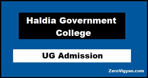 Haldia Government College UG Admission