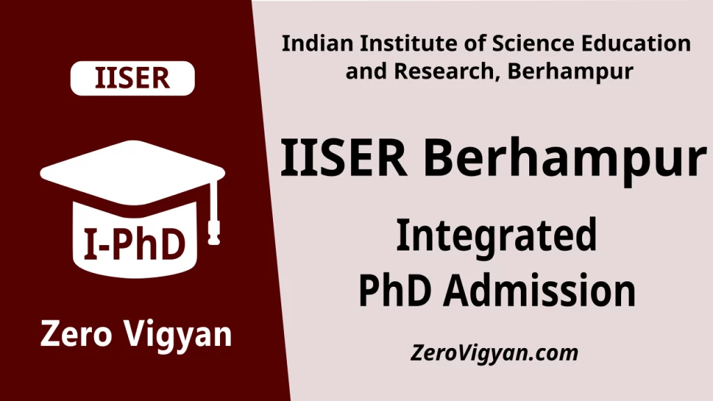 IISER Berhampur Integrated PhD Admissions