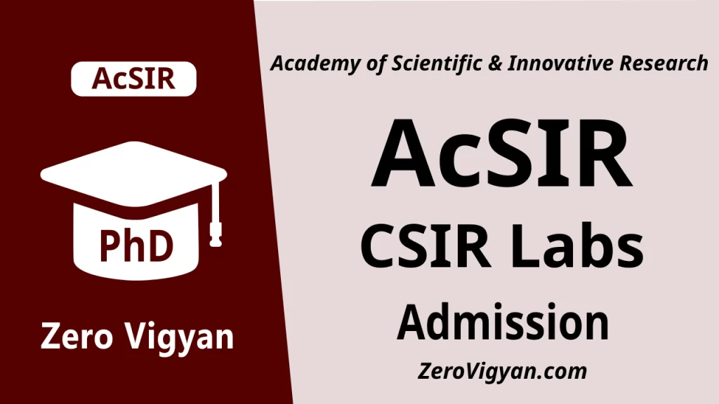 AcSIR Admission