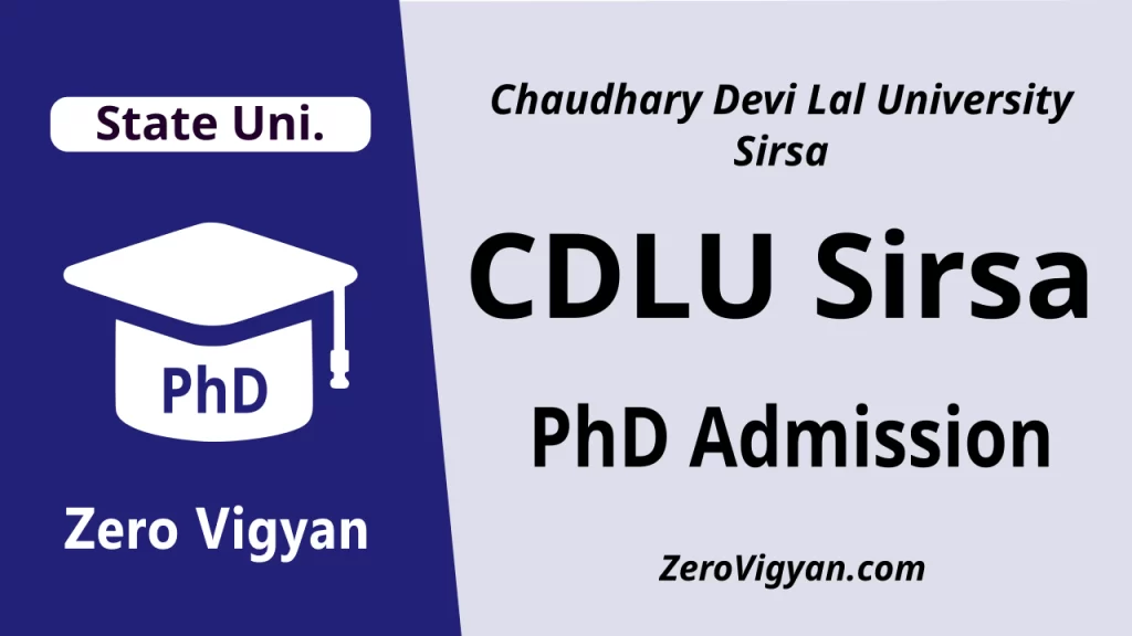 CDLU Sirsa PhD Admission