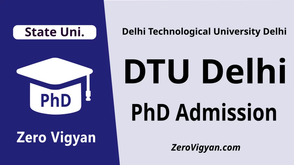 DTU Delhi PhD Admission