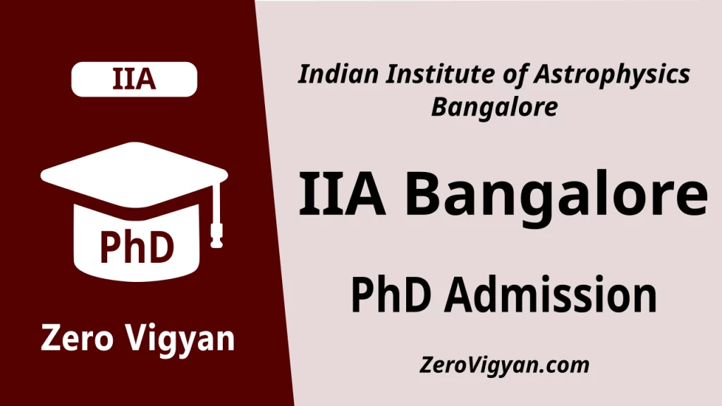 IIA Bangalore PhD Admission