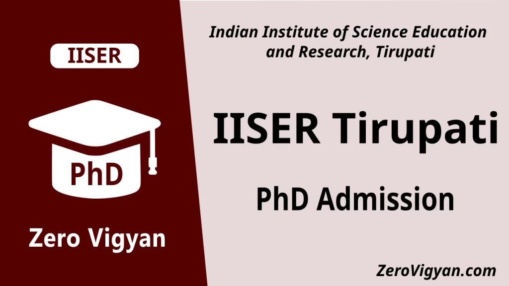 IISER Tirupati PhD Admission