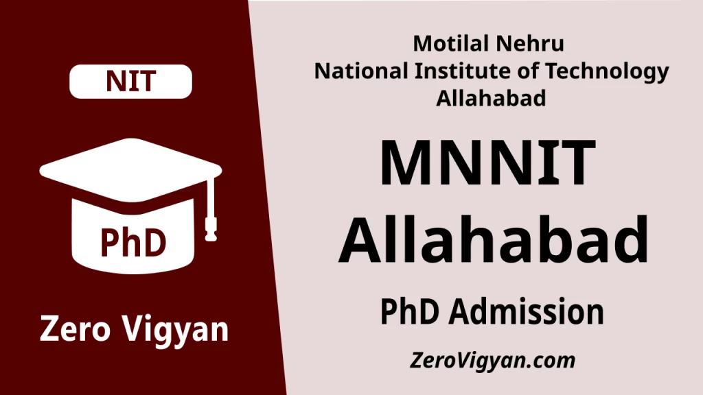 MNNIT Allahabad PhD Admission