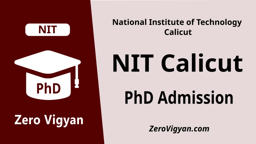 NIT Calicut PhD Admission