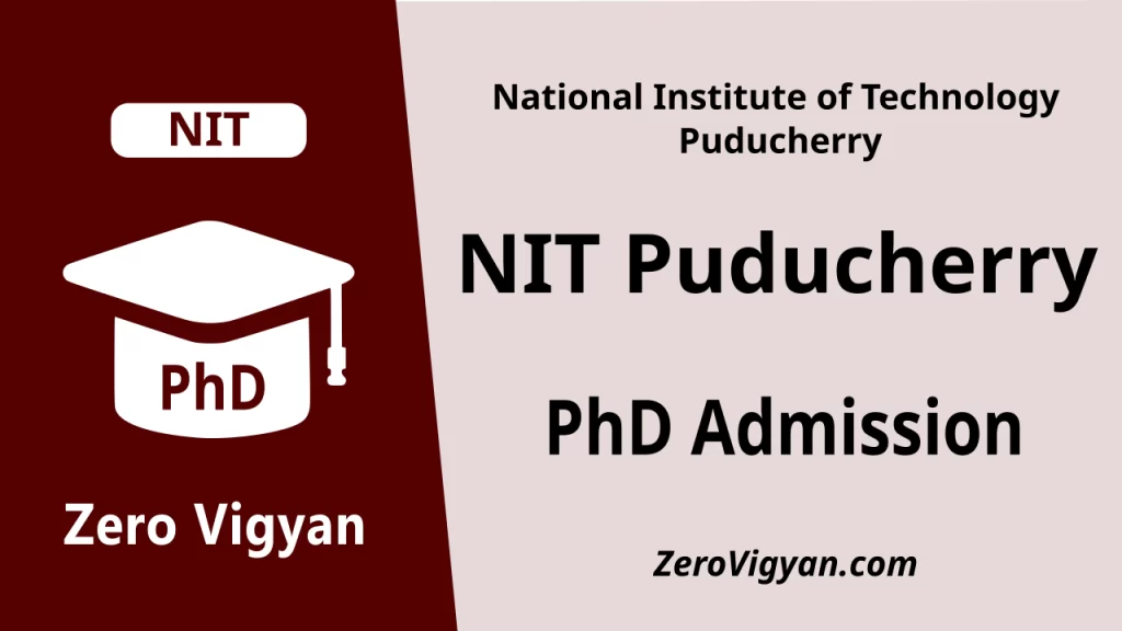 NIT Puducherry PhD Admission