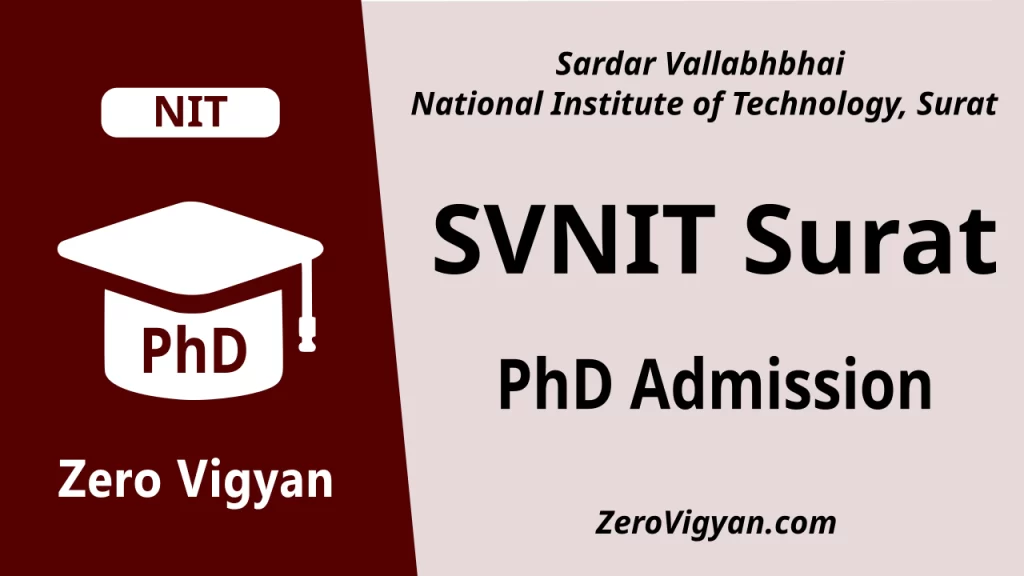 SVNIT Surat PhD Admission