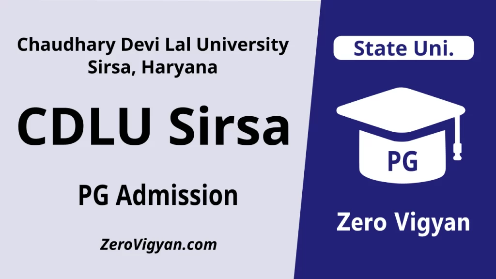 CDLU Sirsa PG Admission