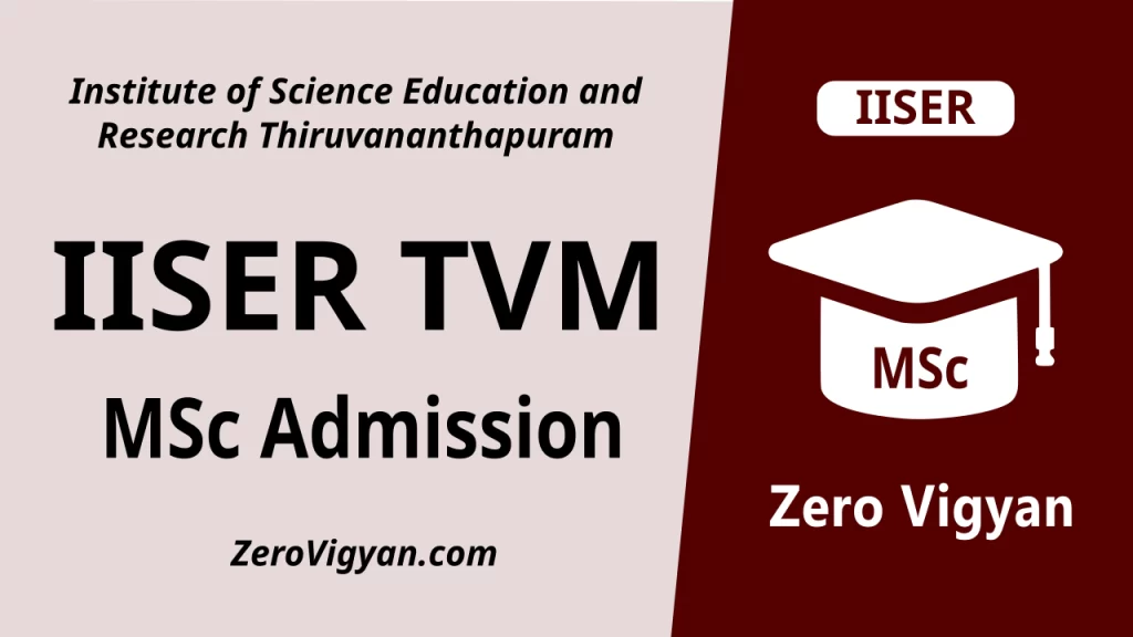 IISER TVM MSc Admission