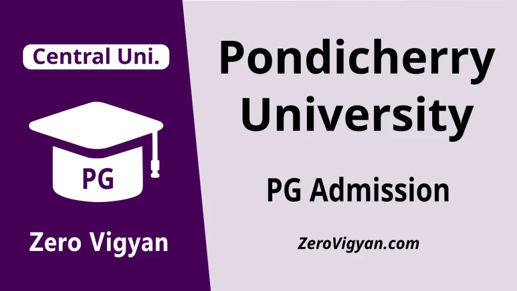 Pondicherry University PG Admission