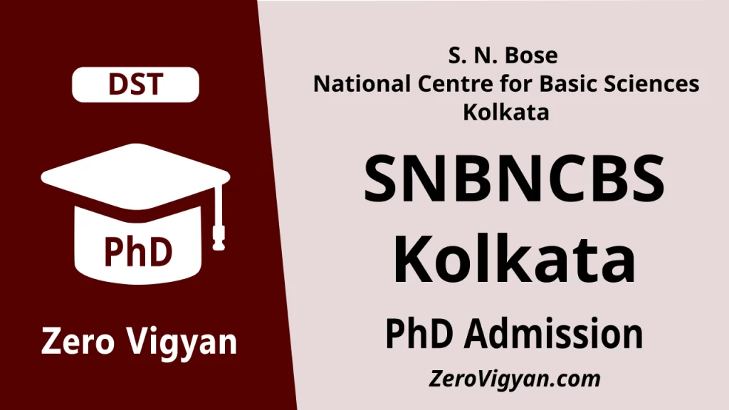 SNBNCBS Kolkata PhD Admission