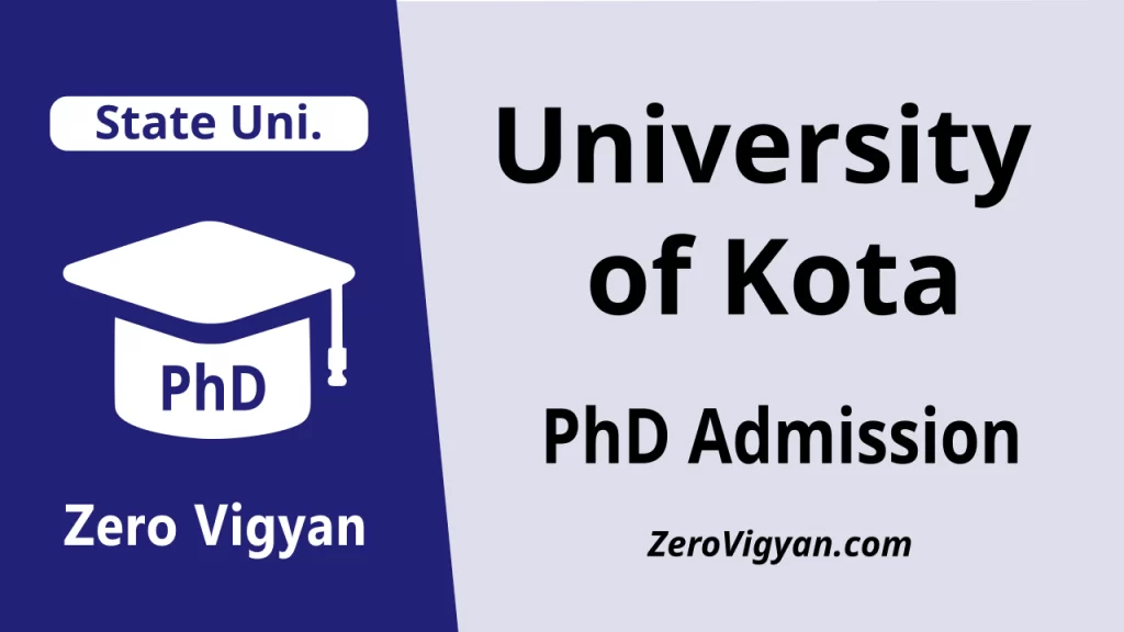 University of Kota PhD Admission