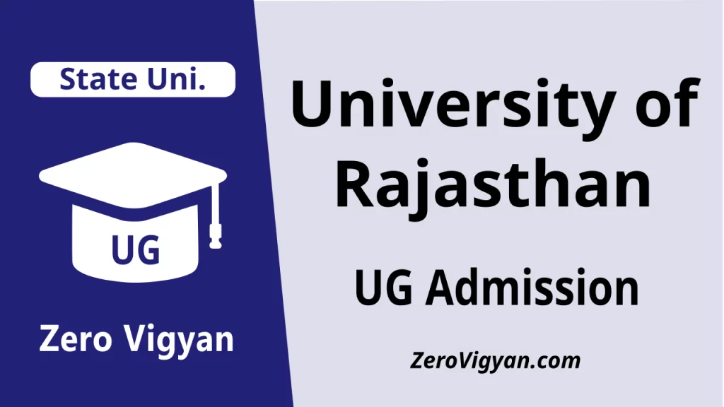 University of Rajasthan UG Admission