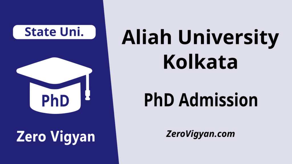 Aliah University PhD Admission