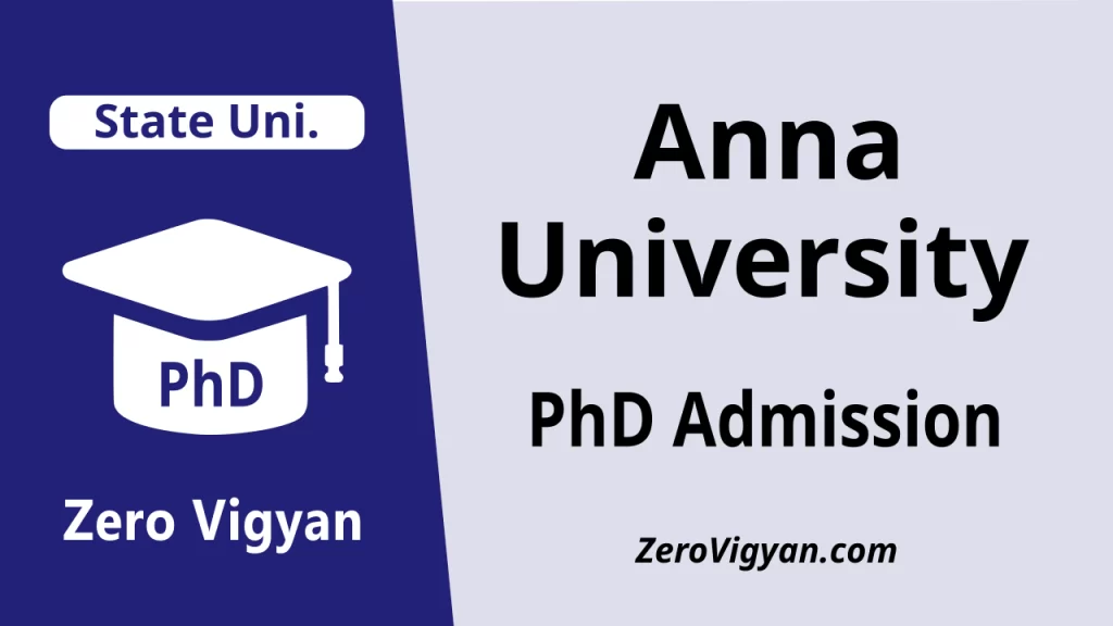 Anna University PhD Admission