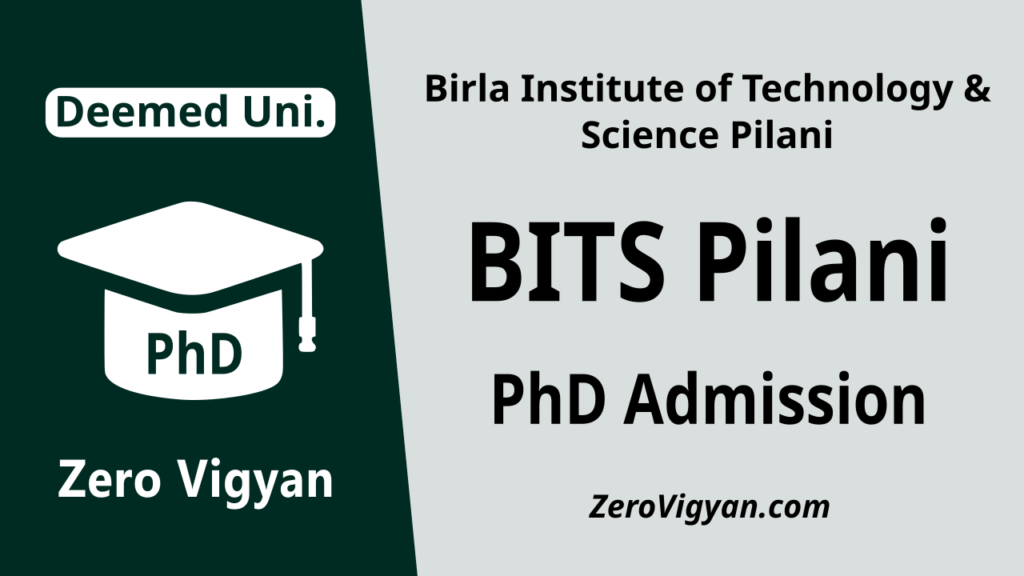 BITS Pilani PhD Admission