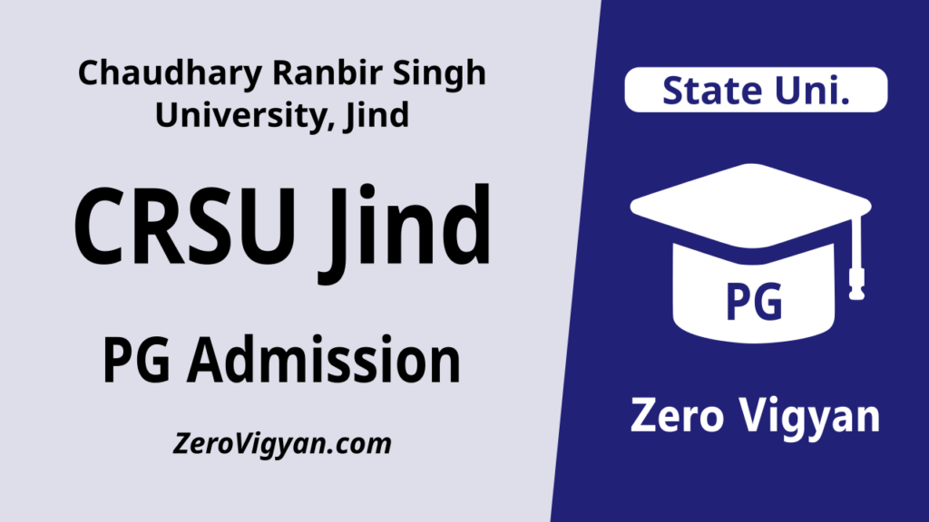 CRSU Jind PG Admission