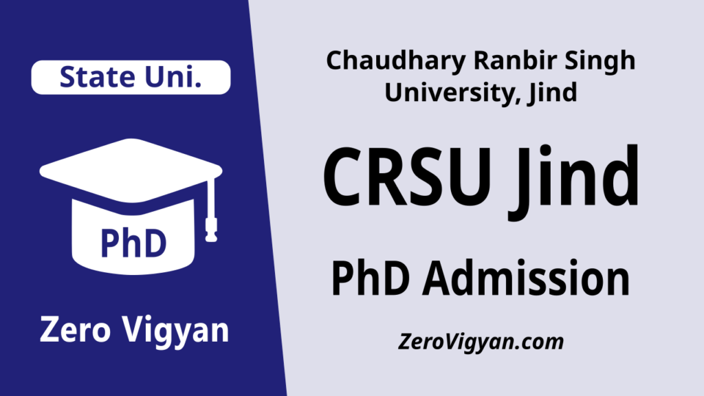 CRSU Jind PhD Admission