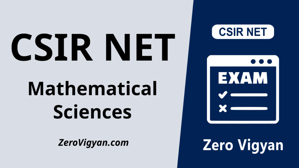 CSIR NET Mathematical Sciences