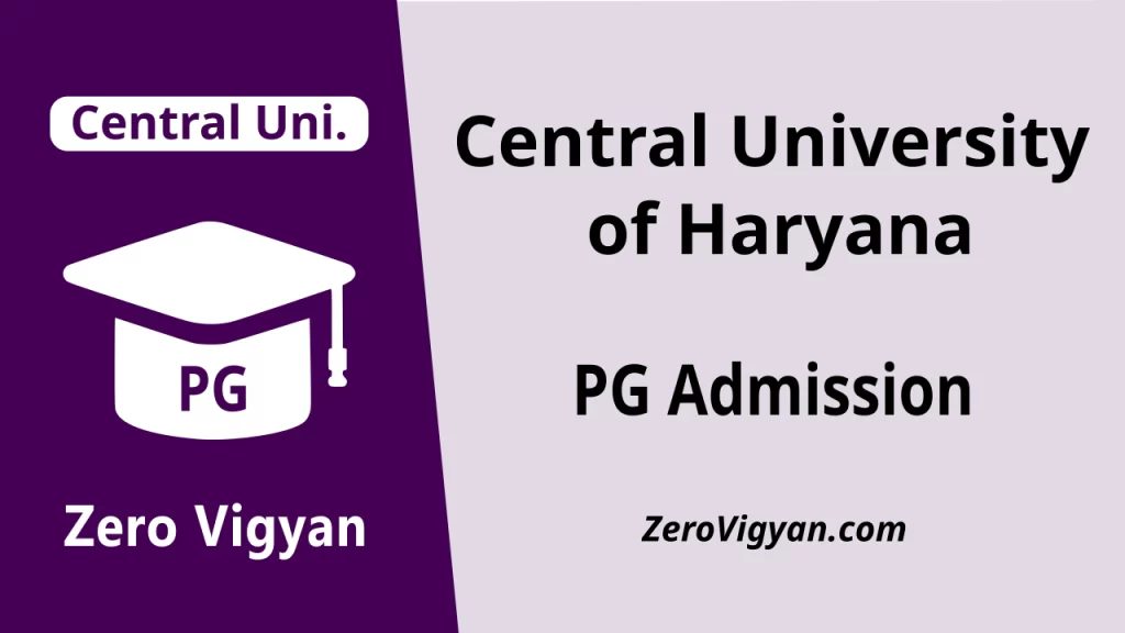 Central University of Haryana PG Admission
