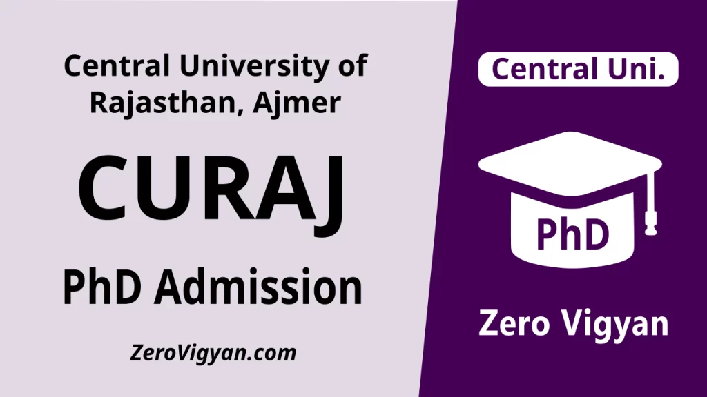 Central University of Rajasthan PhD Admission