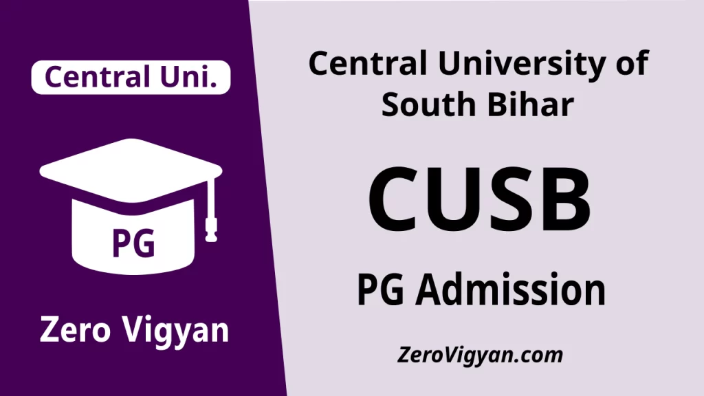 Central University of South Bihar PG Admission