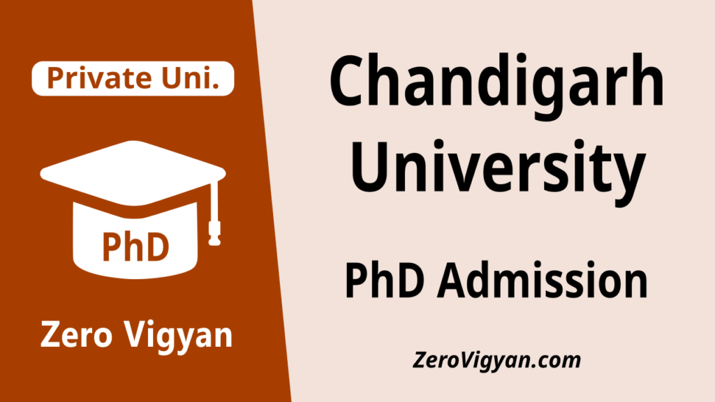 Chandigarh University PhD Admission