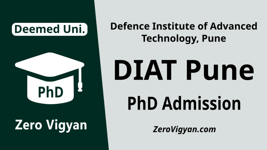 DIAT Pune PhD Admission