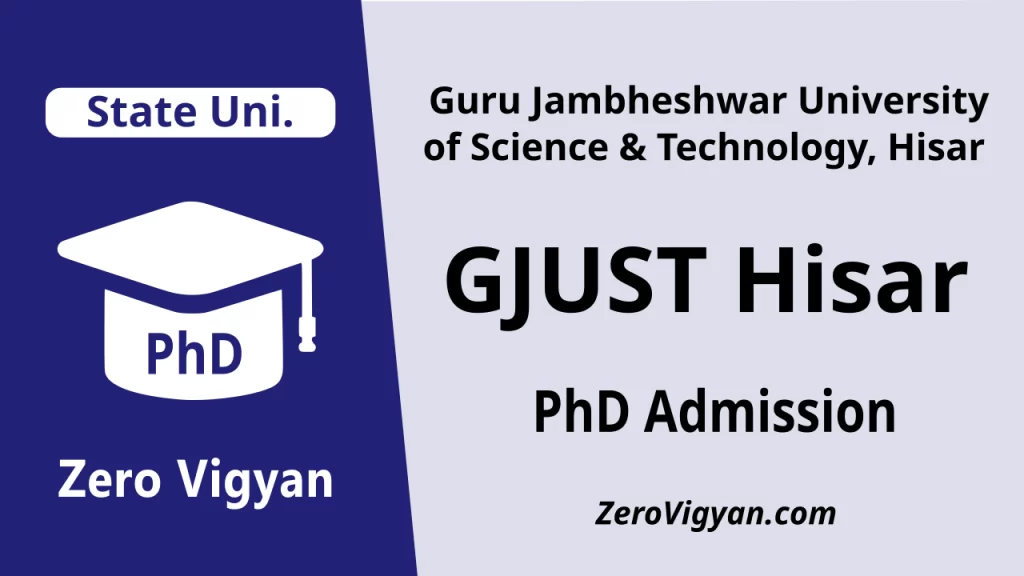 GJUST Hisar PhD Admission