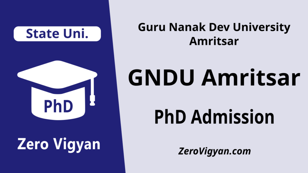 GNDU Amritsar PhD Admission