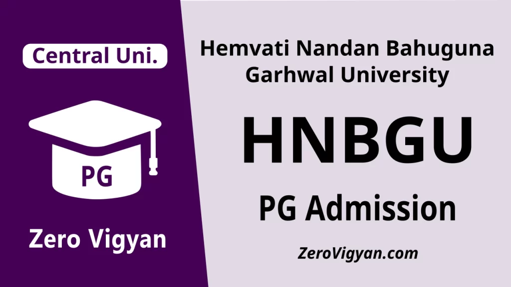 HNBGU PG Admission