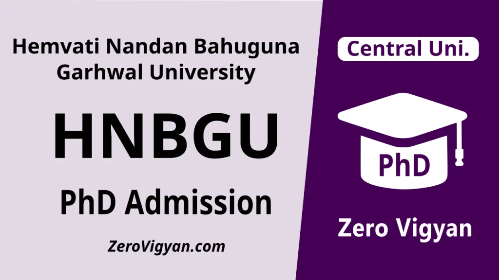 HNBGU PhD Admission