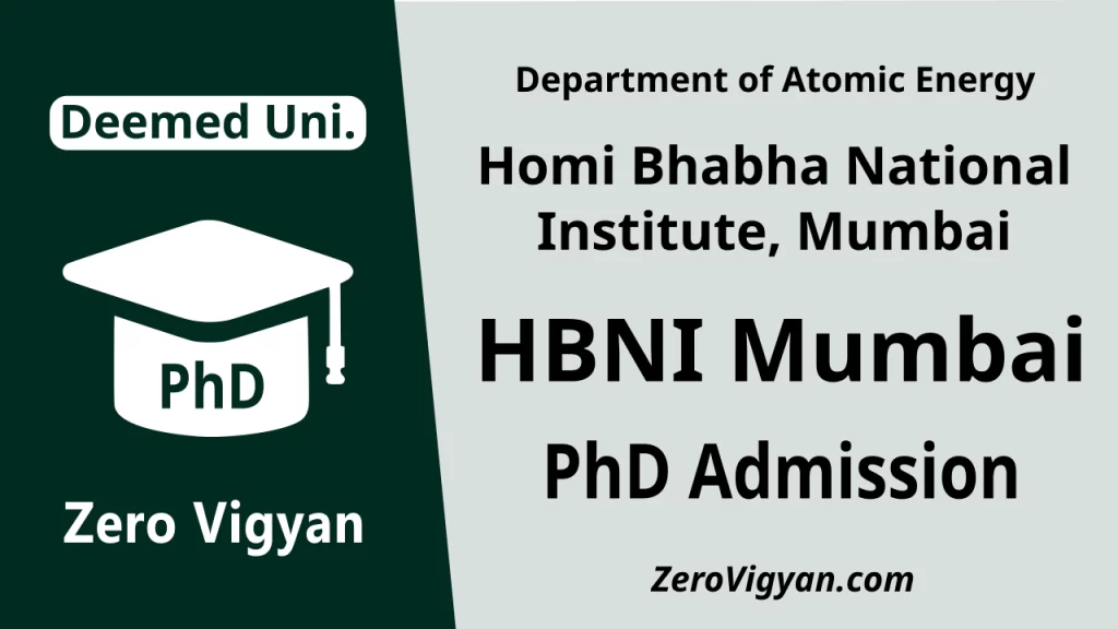 Homi Bhabha National Institute PhD Admission