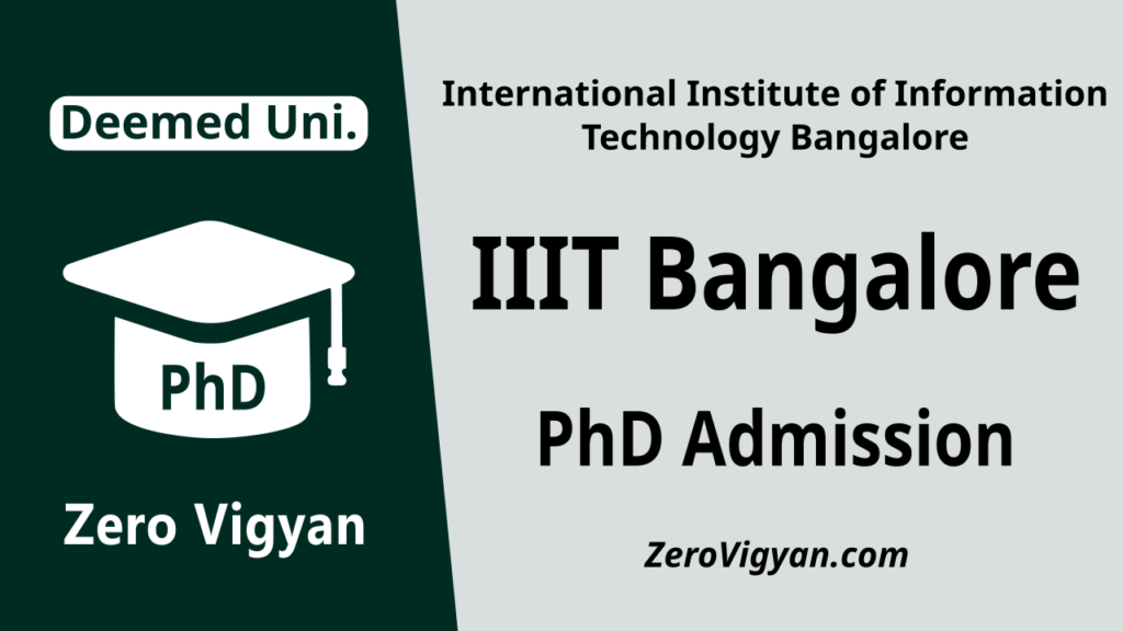 IIIT Bangalore PhD Admission