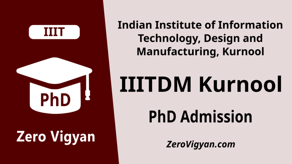 IIITDM Kurnool PhD Admission