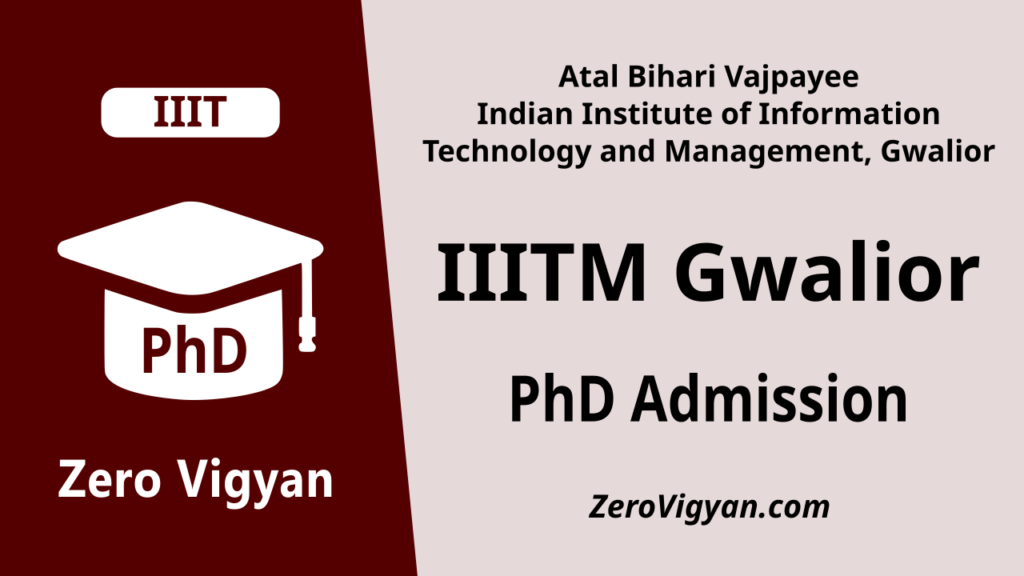 IIITM Gwalior PhD Admission