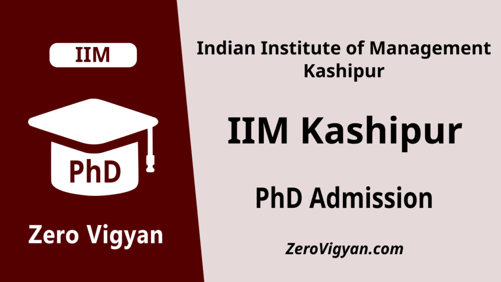 IIM Kashipur PhD Admission