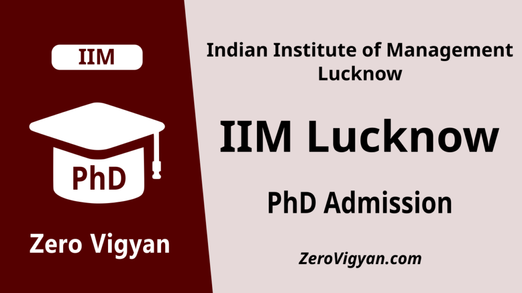 IIM Lucknow PhD Admission