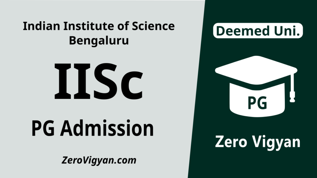 IISc PG Admission