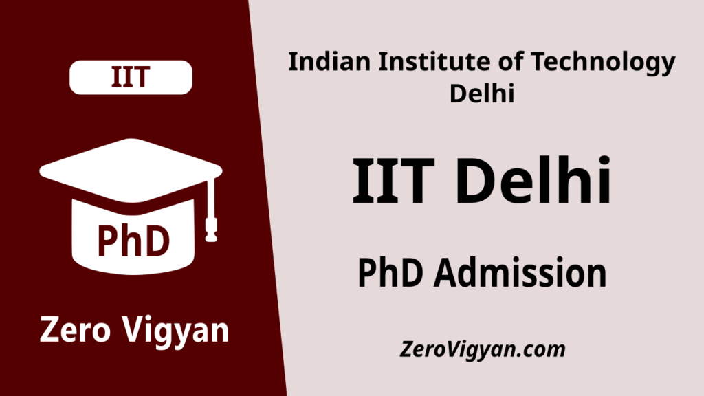 IIT Delhi PhD Admission