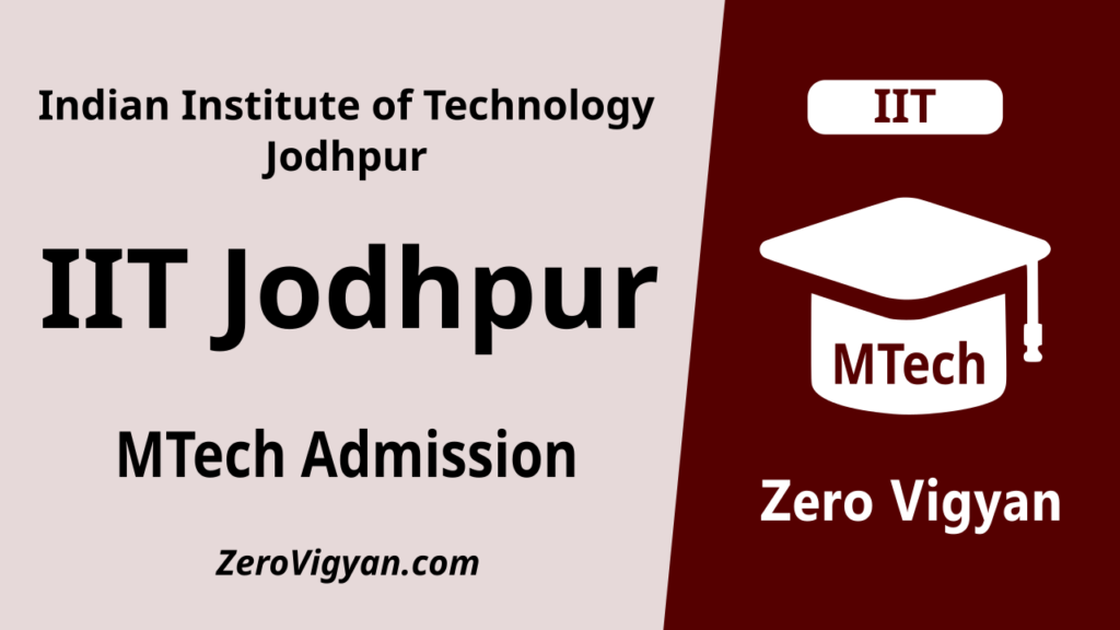 IIT Jodhpur MTech Admission